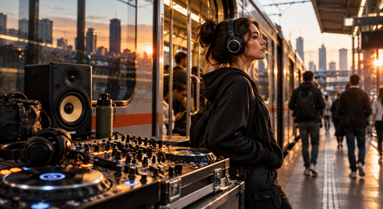 Melodic Beats on the Metro Platform